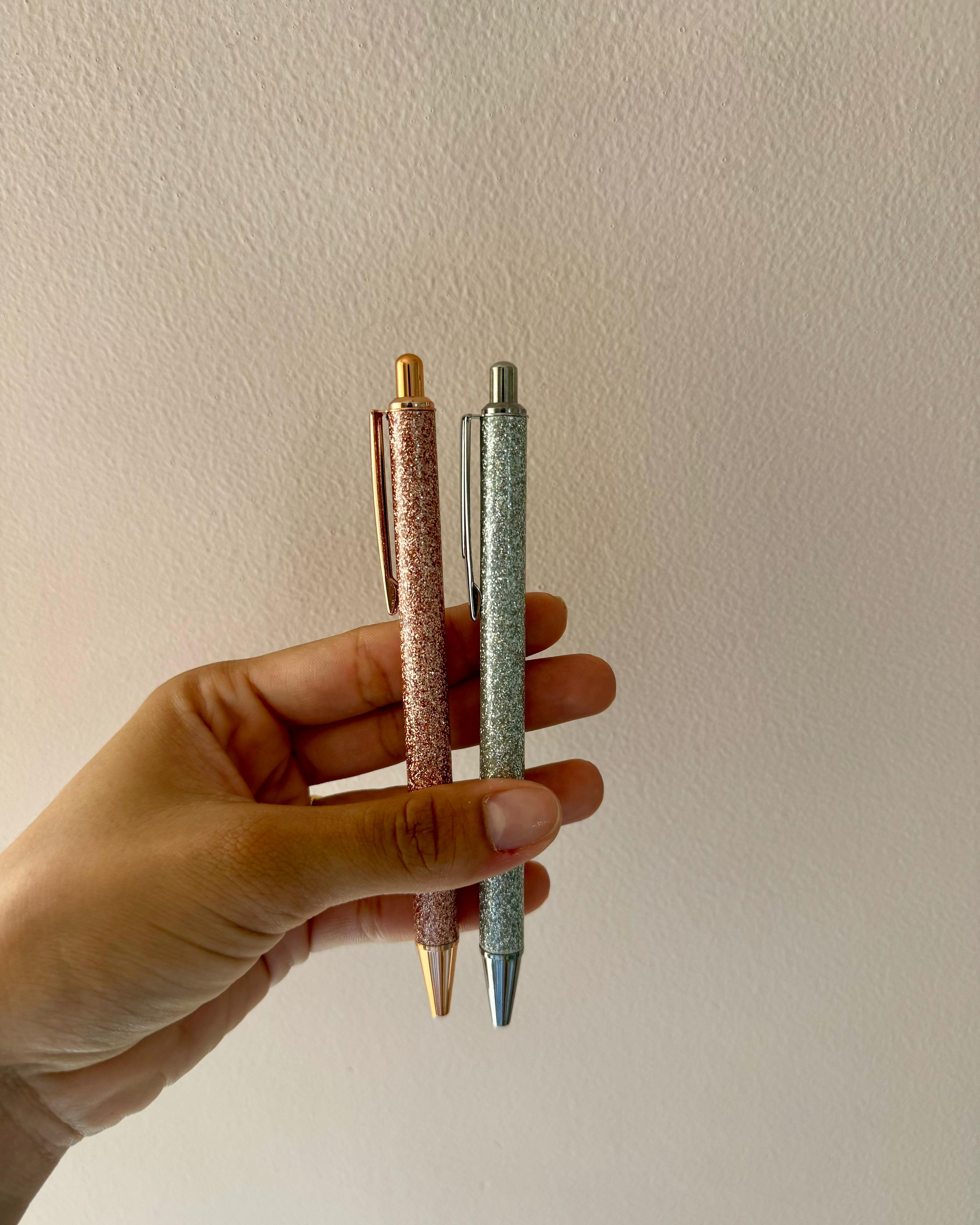 Bolígrafos Escarchados x 2